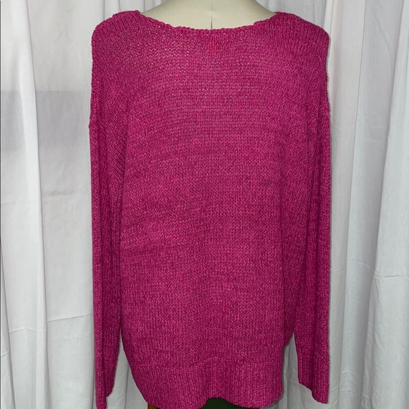 Joe Fresh Crew Neck Barbie‎ Pink Knit Sweater.  Size XL. Never worn/NWOT. - Picture 3 of 9